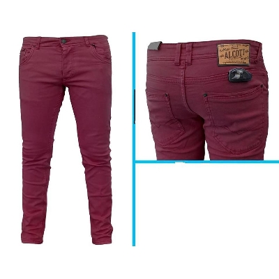Picture of Maroon pant for men low price | Export quality denim pant for men |
