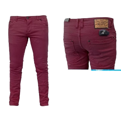Picture of Maroon pant for men low price | Export quality denim pant for men |