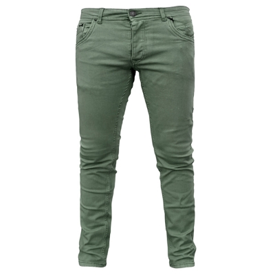 Picture of Olive color denim pant for men new collection 2024 | High quality stretch denim pant for men