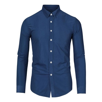 Picture of Formal shirt for men navy blue | Navy blue shirt for men high quality brand | Formal shirt for men high quality blue