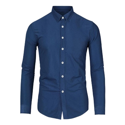Picture of Formal shirt for men navy blue | Navy blue shirt for men high quality brand | Formal shirt for men high quality blue