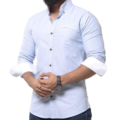 Picture of Sky blue shirt for men new 2024 brand stylish | Formal shirt for men high quality brand | Formal shirt for men new 2024 brand