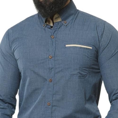 Picture of Formal shirt for men blue | Blue shirt for men high quality brand