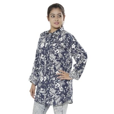 Picture of Printed ladies shirt long sleeve | Printed women shirts collection | Girls shirt full sleeve | High quality shirt for office women