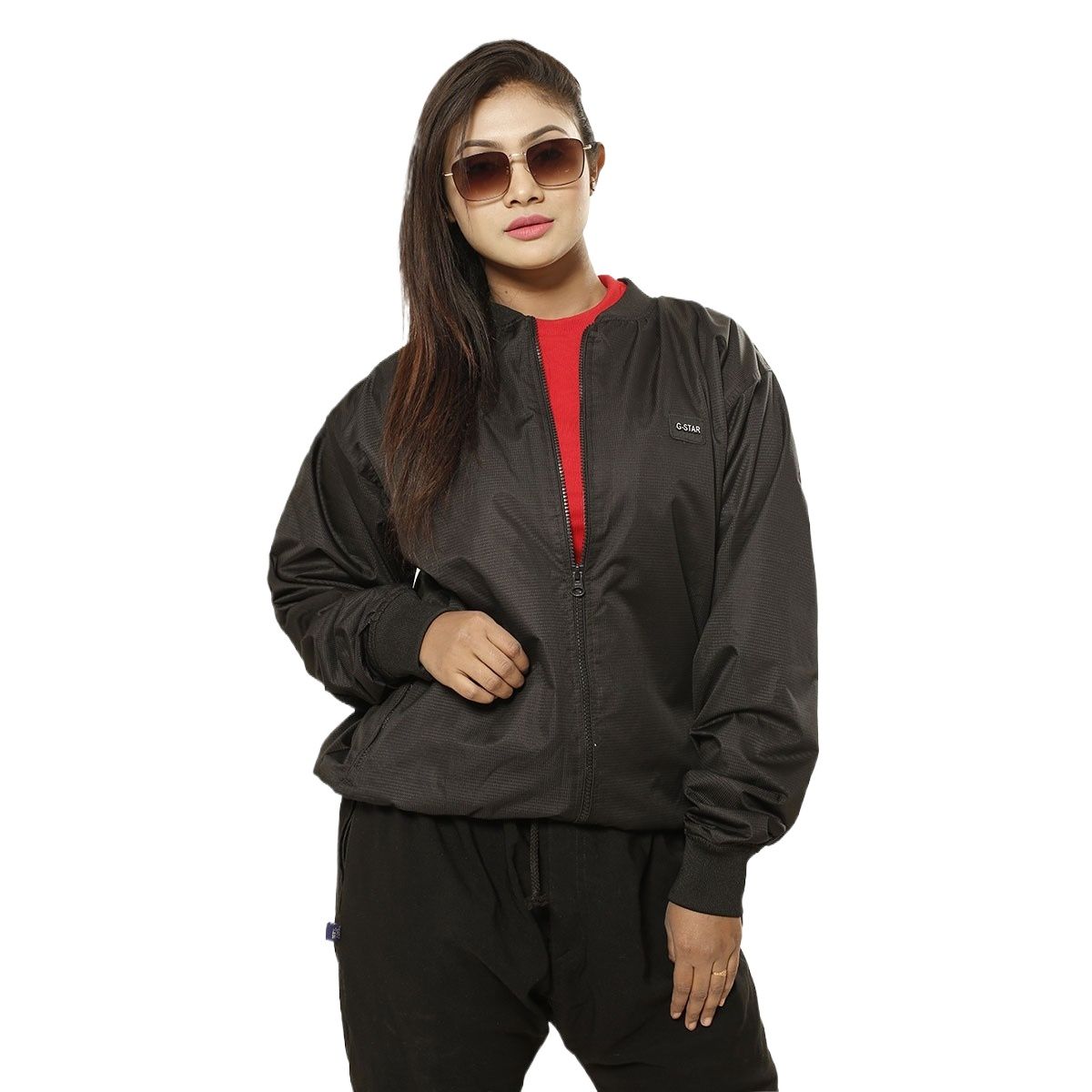 Picture of high quality jacket for women winter bangladesh | Export quality black jacket for women at low price | Double part biker jacket collection 2024 for ladies