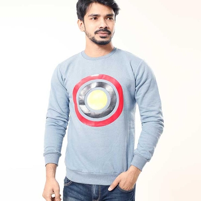 Picture of Sky blue sweatshirt for men | Mens sweatshirt blue colour