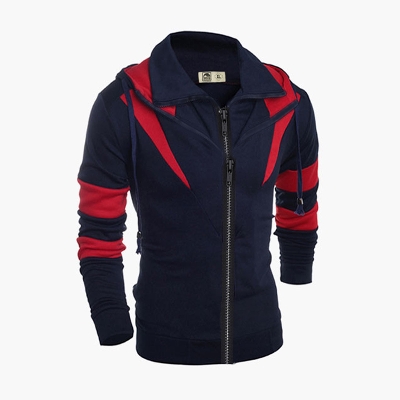 Picture of Hoodie for men black and red | Premium hoodie for men | Double part hoodie for men | Low price hoodie for men with zipper | hoodie for men new 2024 high quality