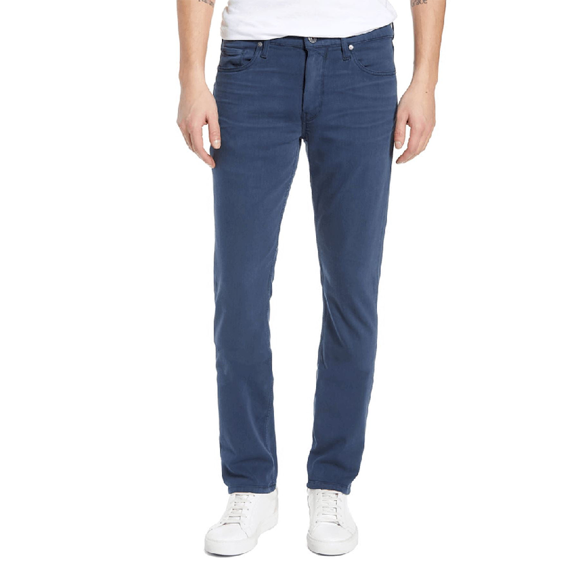Picture of Navy blue denim pant for men new collection | Export quality denim pant for men blue | Denim pant for men stylish 2024