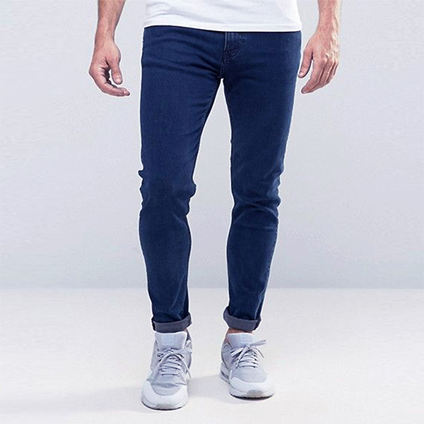 Picture of Navy blue denim pant for men new collection | Export quality denim pant for men blue | Denim pant for men stylish 2024