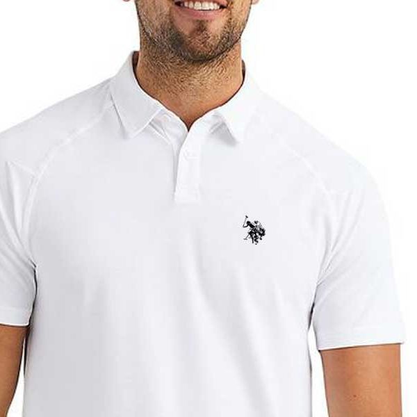 Picture of White polo t shirt for men | Polo t shirt for men new collection 2024 | Export quality Us polo t shirt for men high quality