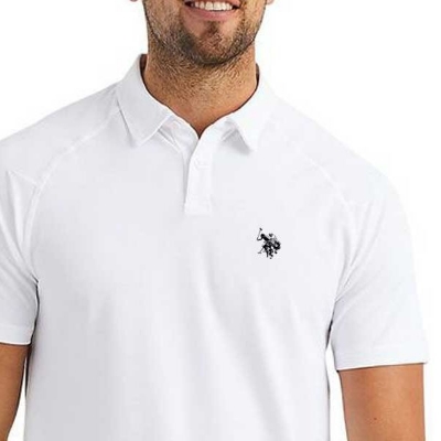 Picture of White polo t shirt for men | Polo t shirt for men new collection 2024 | Export quality Us polo t shirt for men high quality