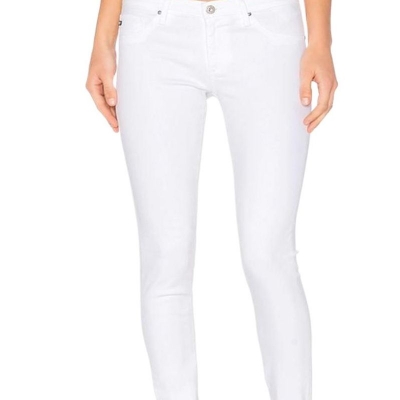 Picture of white pant for women stylish | Jeans pant for women new collection 2024 | Denim pant collection for women