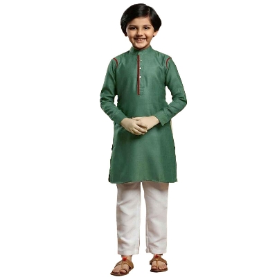 Picture of Kid panjabi for boy | Kid dress | Panjabi set for men and kid | Kid products | Yellow panjabi for kid | Panjabi for kid |