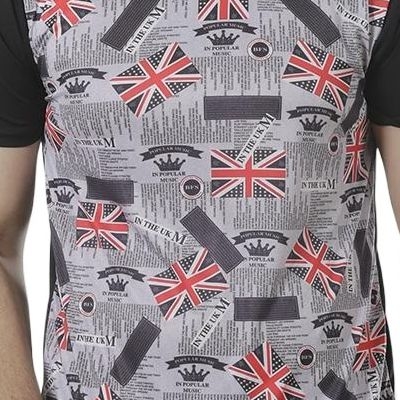 Picture of Printed black tshirt for men 2024 eid | All over printed tshirt for men black |