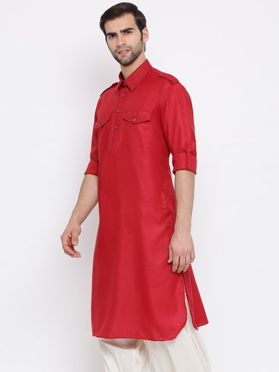 Picture of White kabli panjabi men brand | Kabli Panjabi for men white and black | High quality panjabi for men new collection 2024 stylist |