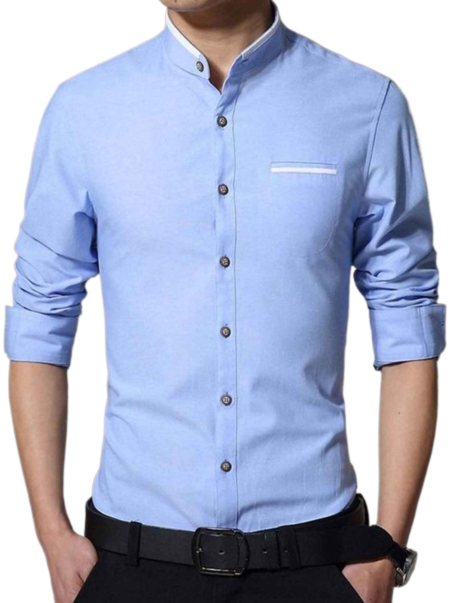 Picture of Sky Blue Formal Shirt for Men - Premium Quality, Perfect for Office and Events | Men's Sky Blue Formal Shirt - Stylish Design, Comfortable Fit, High-Quality Fabric | Buy Sky Blue Formal Shirt for Men Online - Elegant and Affordable