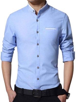 Picture of Sky Blue Formal Shirt for Men - Premium Quality, Perfect for Office and Events | Men's Sky Blue Formal Shirt - Stylish Design, Comfortable Fit, High-Quality Fabric | Buy Sky Blue Formal Shirt for Men Online - Elegant and Affordable