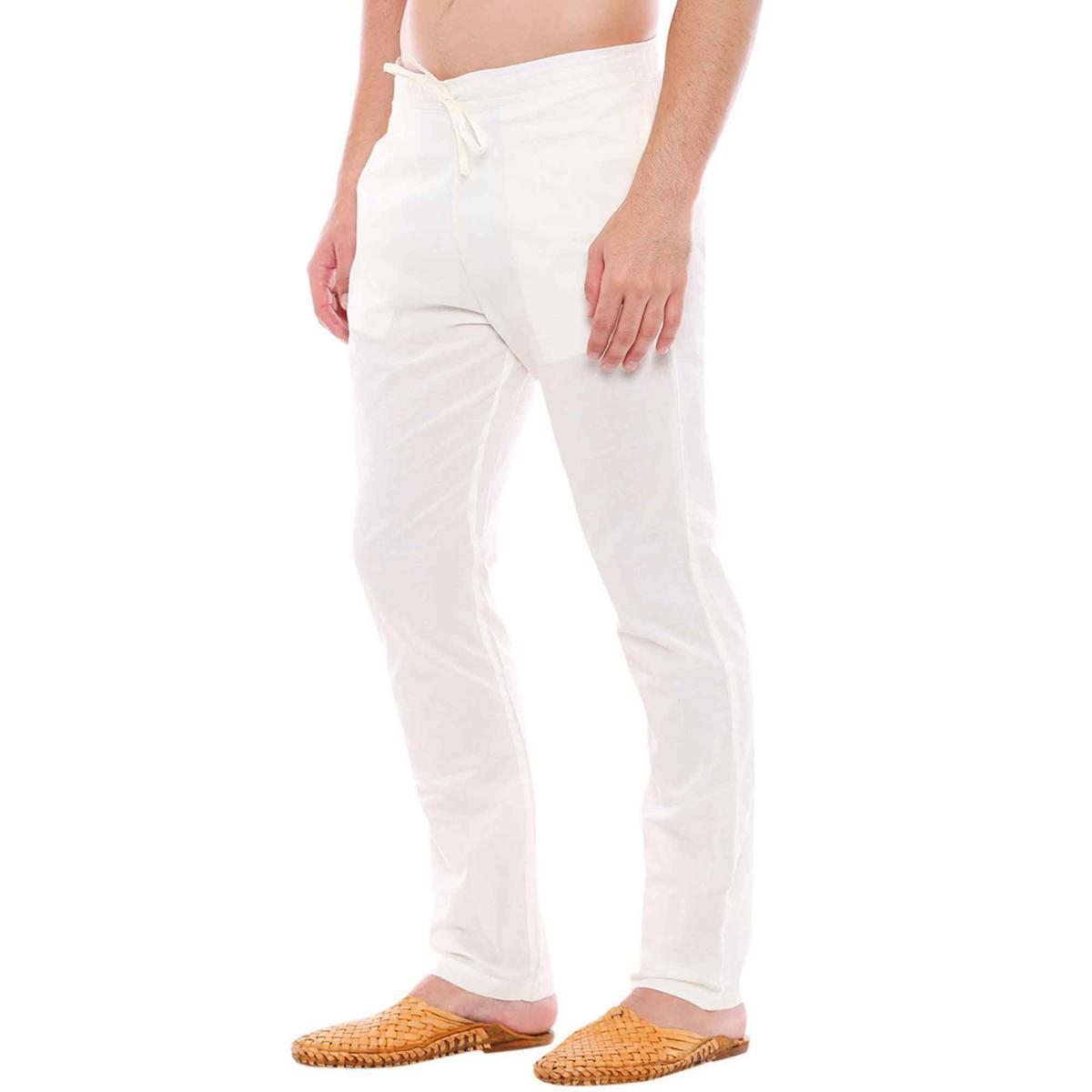 Picture of White Payjama for men new colelction 2024 | Mens Payjama white | Panjabir payjama collection