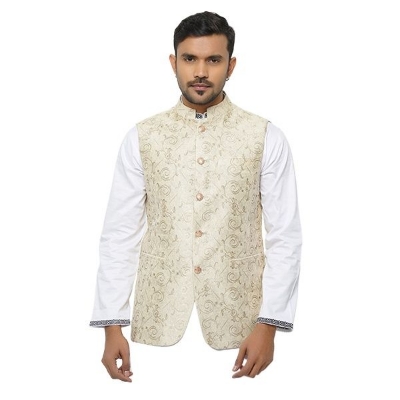 Picture of Indian koti for men print brand | Premium quality vest for men Indian | High quality party waist coat, vest at low price