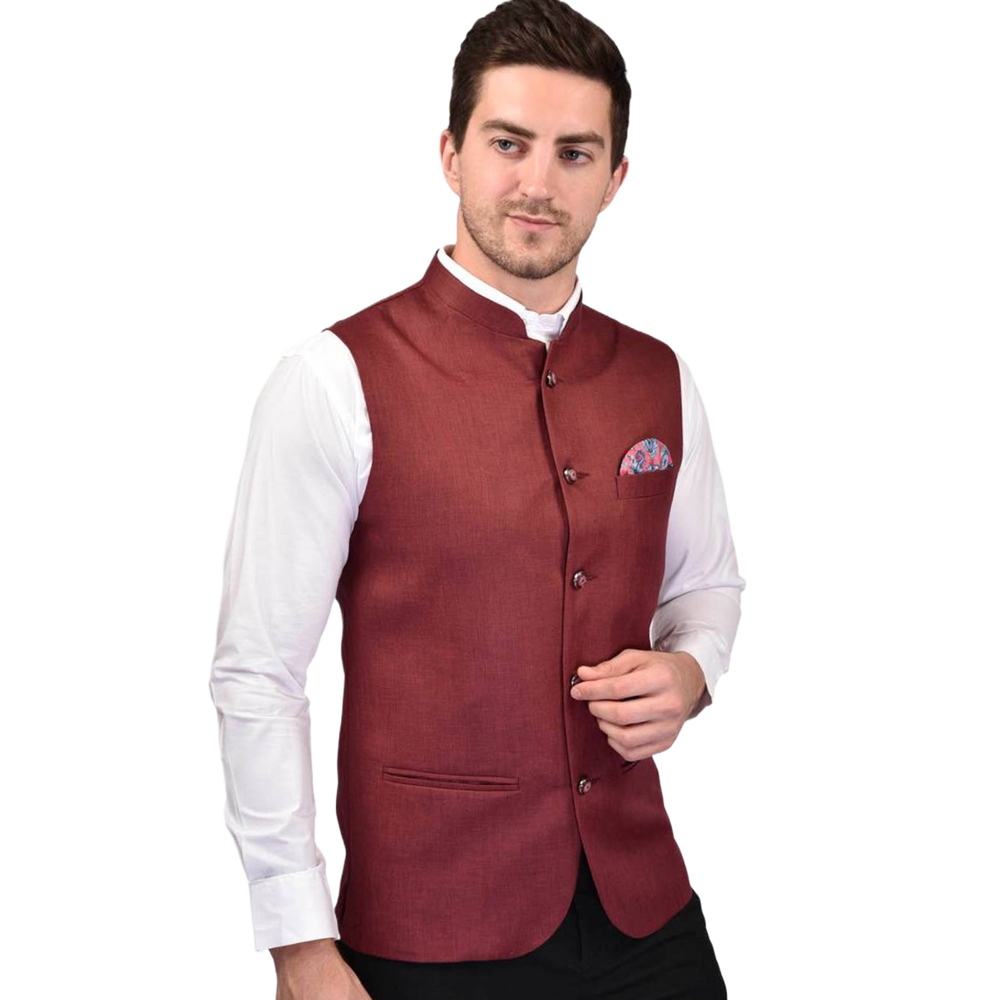 Picture of Indispensable -koti for men panjabi | koti for men with panjabi | koti for men print | Vest for men , Modi coat, waist coat for men- Innovative