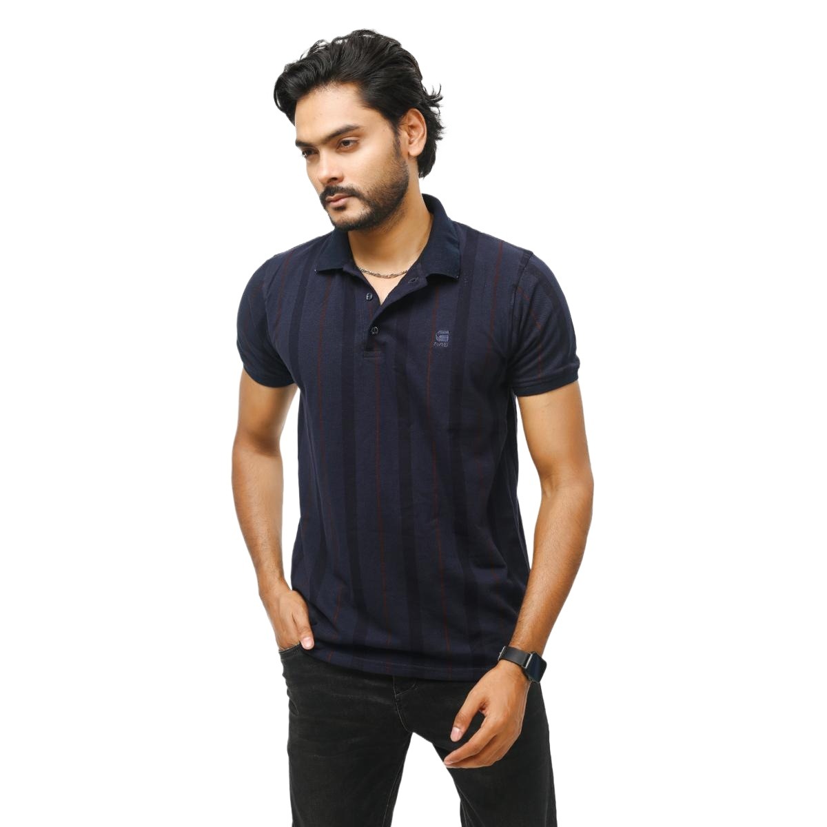 Picture of Navy Blue Colour Polo T Shirt For Men  Premium Polo T Shirt For Men New 2024 Brand - Polo T Shirt