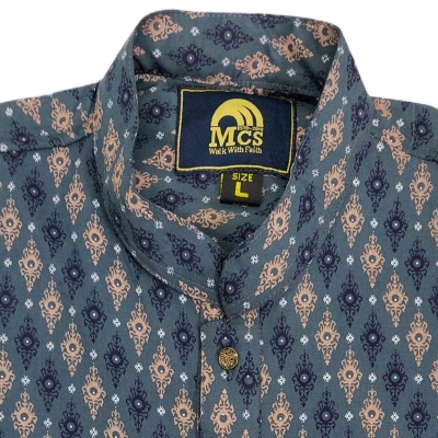 Picture of Deep gray panjabi for men new collection 2024 eid | Printed cotton panjabi for men