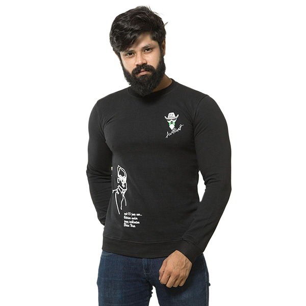 Picture of Indispensable -Black sweatshirt for men | Sweatshirt for men black | Sweatshirt for men korean | sweatshirt for men without hood- Innovative