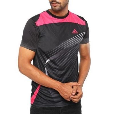 Picture of Black tshirt for men new collection 2024 | All over printed tshirt for men black