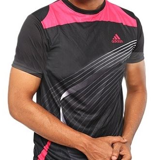 Picture of Black tshirt for men new collection 2024 | All over printed tshirt for men black