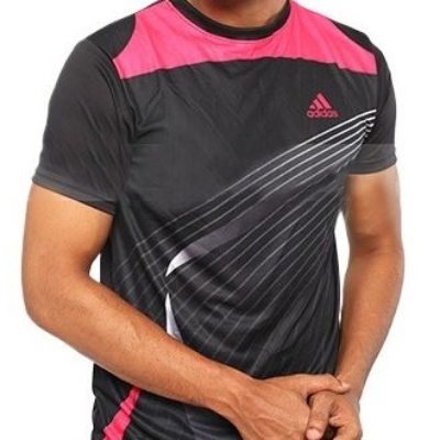 Picture of Black tshirt for men new collection 2024 | All over printed tshirt for men black