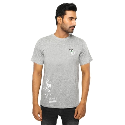 Picture of Trendsetter -Deep ash colour tshirt for men | Cotton tshirt for men new collection 2024 stylist | Export quality tshirt for men- Inventive Choice