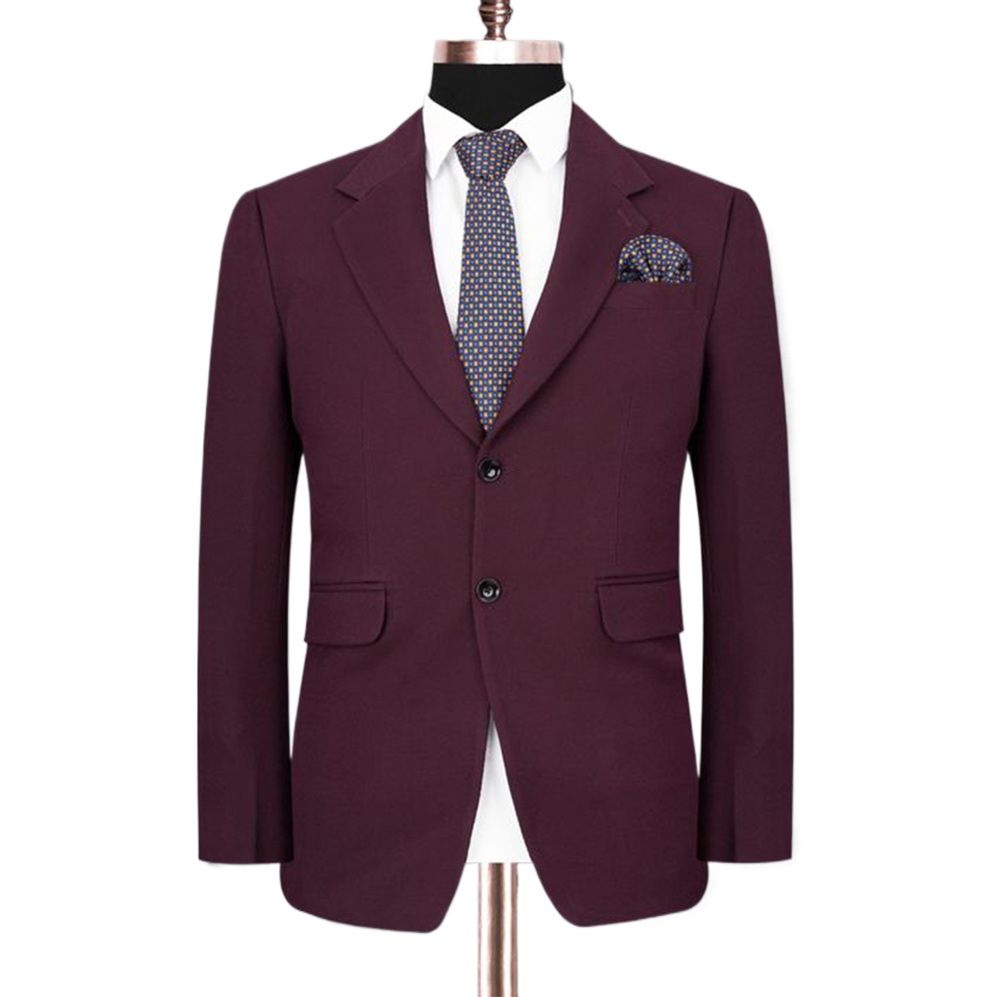 Picture of Blazer for men maroon colour | Maroon blazer for men brand | Blazer for men stylish