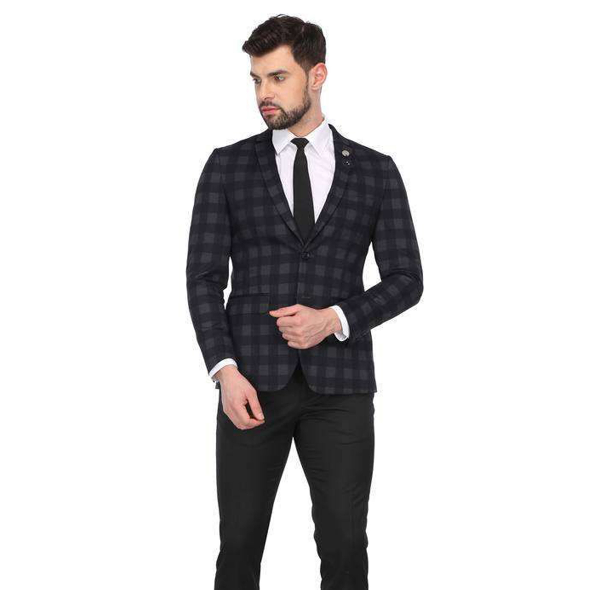 Picture of Winter collection for men suits and blazer | Check black suits blazer for men | Suits jacket for men black check