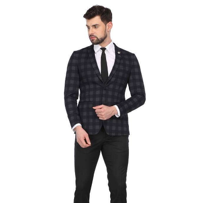 Picture of Winter collection for men suits and blazer | Check black suits blazer for men | Suits jacket for men black check
