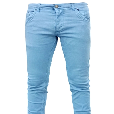 Picture of Sky blue pant for men jeans styles | pant for men sky blue colour jence | High quality denim pant for men sky blue - Sky blue Stretch Denim pant with wash
