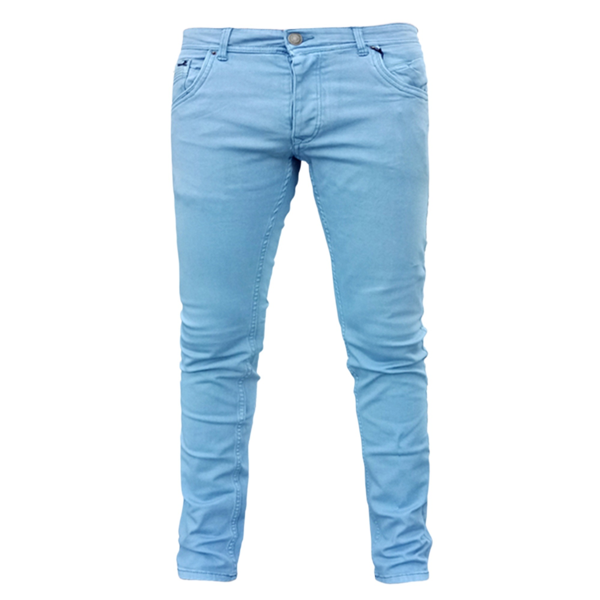 Picture of Sky blue pant for men jeans styles | pant for men sky blue colour jence | High quality denim pant for men sky blue - Sky blue Stretch Denim pant with wash