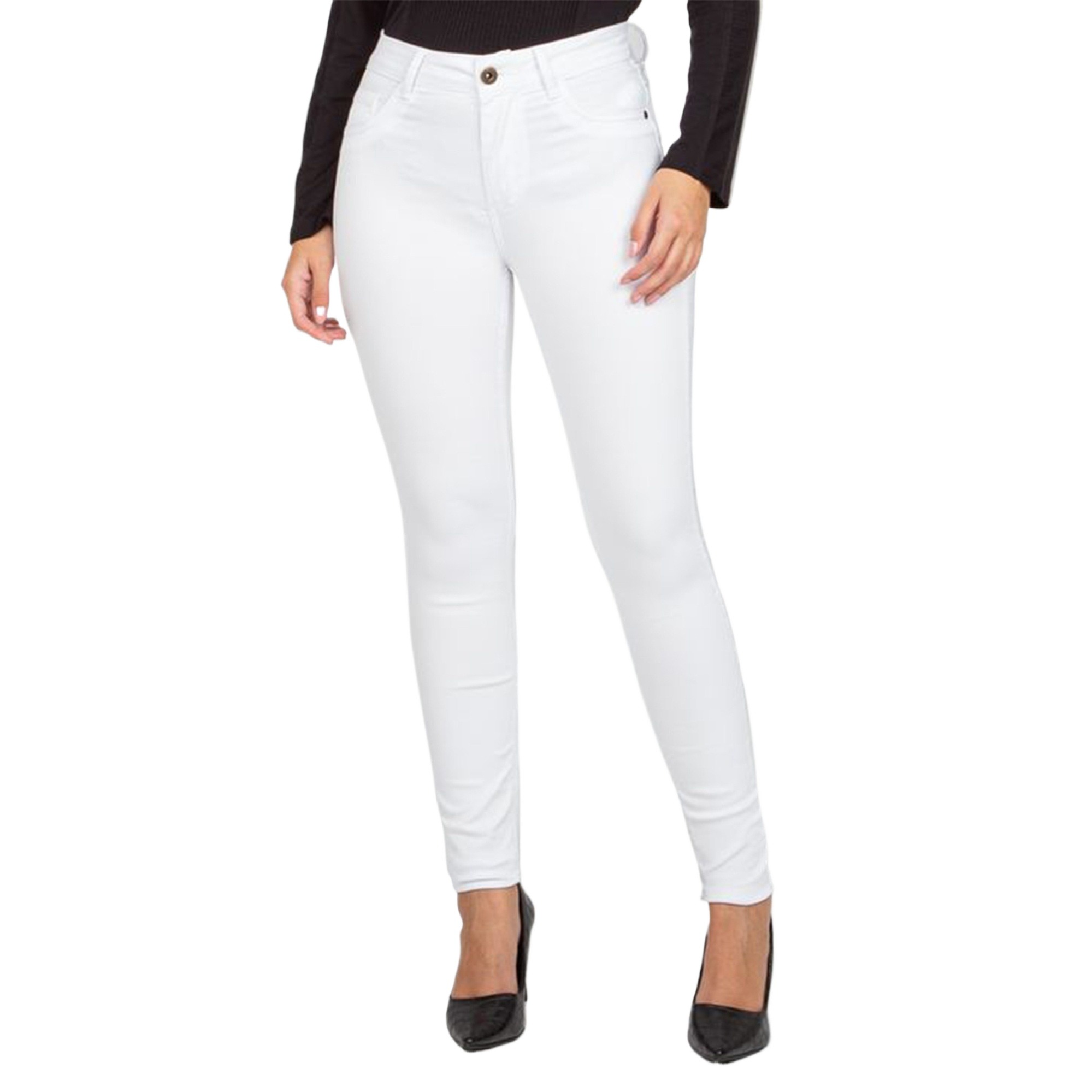 Picture of High quality denim pant for women white | jeans pant for women low price | Jeans pant for women big size | White pant for women jeans