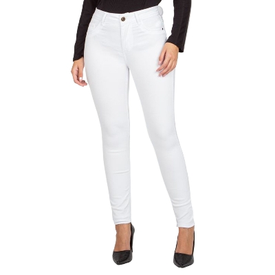 Picture of High quality denim pant for women white | jeans pant for women low price | Jeans pant for women big size | White pant for women jeans