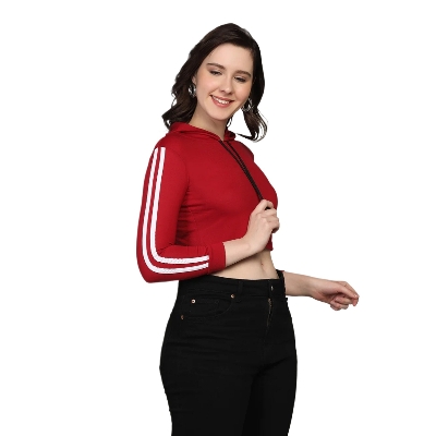 Picture of Red hoodie for women | Export quality women hoodies red | Low price hoodies for women