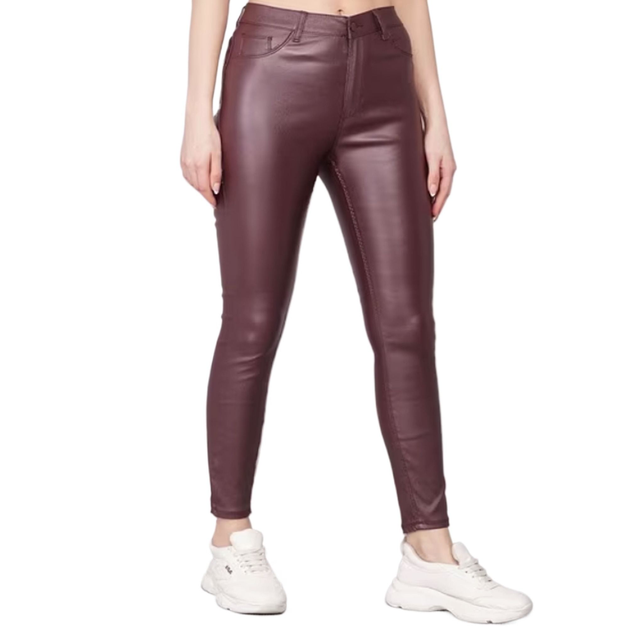 Picture of Purple pant for women stylish jins | Purple and black pant for women stylish jins | Export quality pant for women