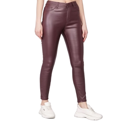 Picture of Purple pant for women stylish jins | Purple and black pant for women stylish jins | Export quality pant for women