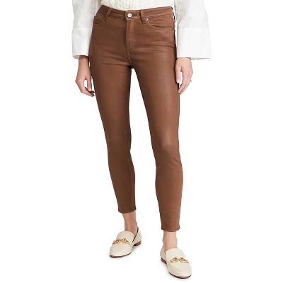 Picture of Export Quality Women's PU Leather Pants in Khaki and Chocolate Colors – Perfect Blend of Style and Comfort | High-Quality PU Leather Pants for Women in Khaki and Chocolate – Trendy and Durable Export-Grade Design |