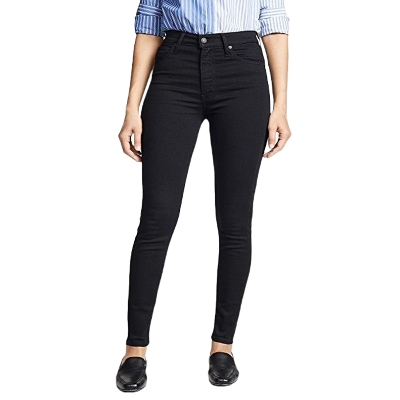 Picture of Black denim pant for women | Export quality denim pant for women | Women denim pant black color new collection 2024 - Low price black jeans pant high quality