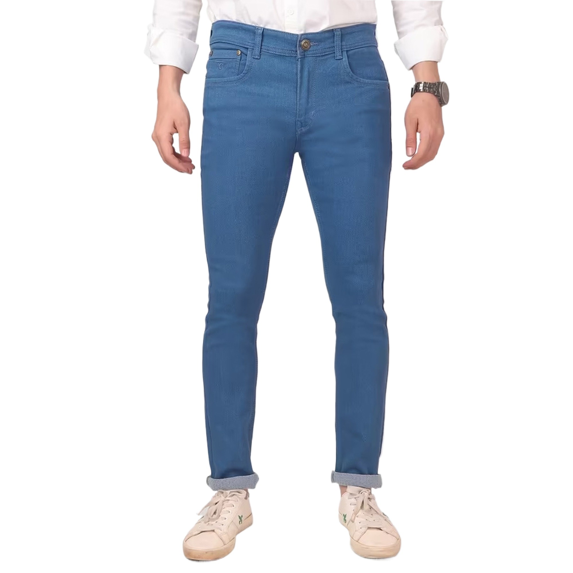 Picture of Blue pant for men stylish brand | High quality pant for men stylish blue jeans 2024 | Premium quality denim pant for men blue