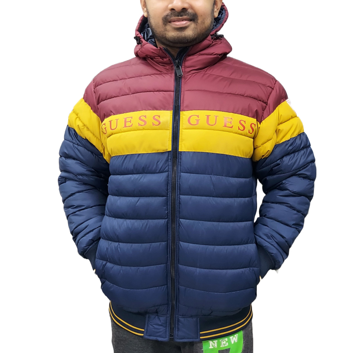 Picture of Blue and maroon winter collection for men jaket high quality | Export quality bomber jacket for men winter 2023 | Blue jacket for men