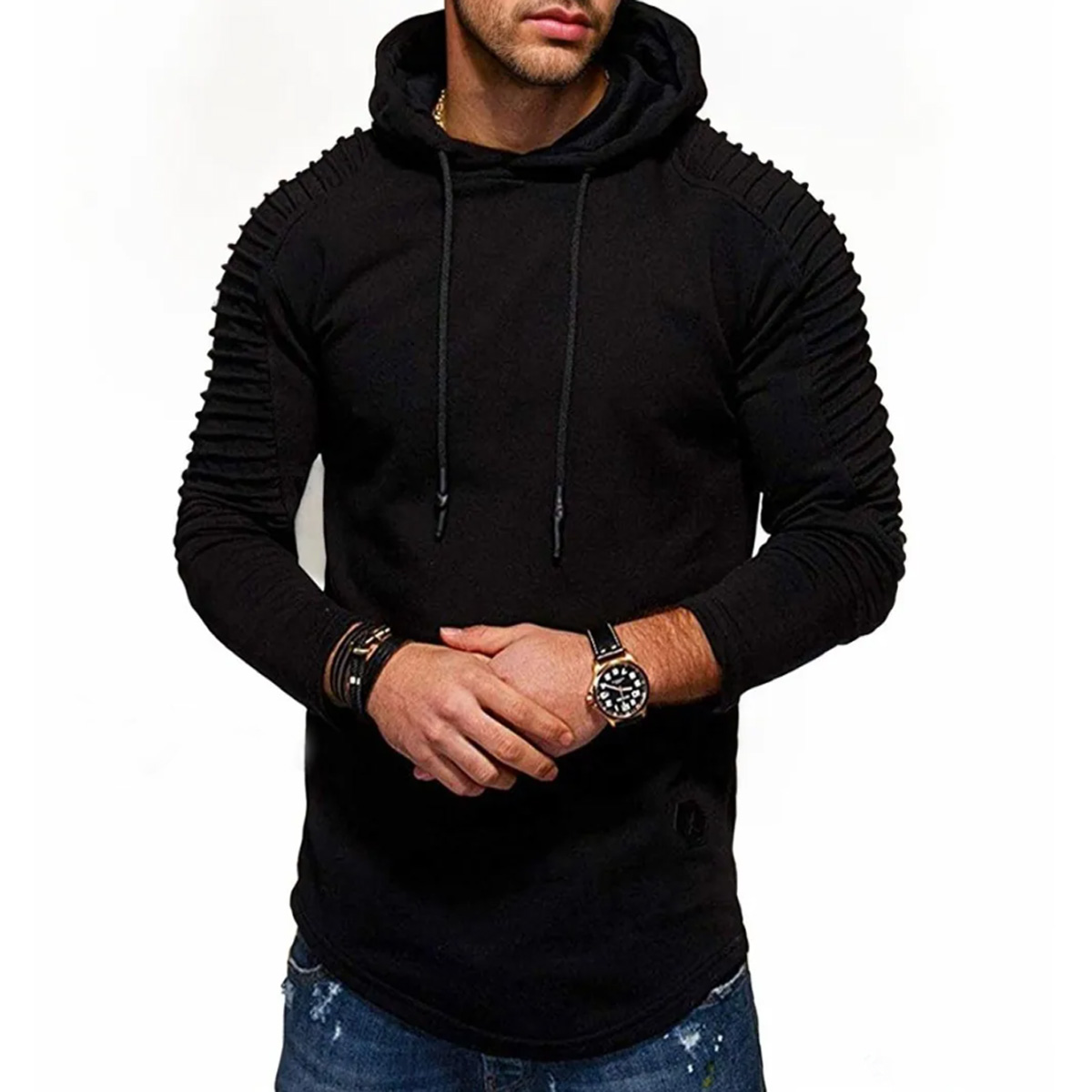 Picture of Black hoodie for men new collection 2023 | Mens hoodie high quality