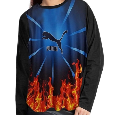 Picture of Full sleeve tshirt for women long sleeve | Low price tshirt for women black |