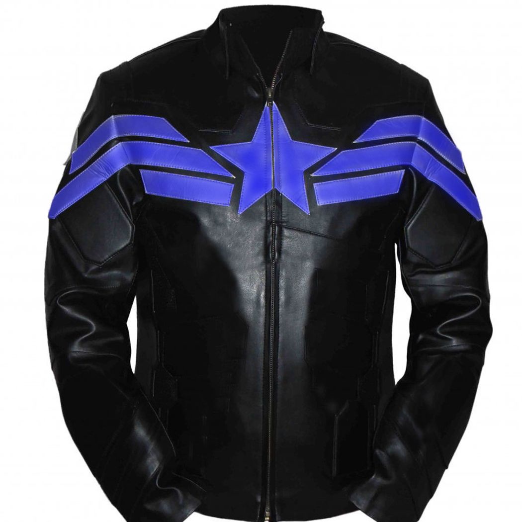 Picture of Leather jacket for men 2024 new collection | Captain america leather jacket for men black | Mens leather jacket for winter