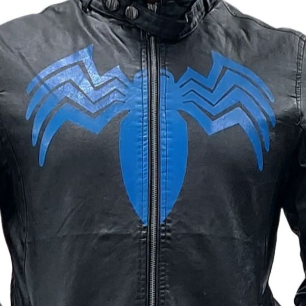Picture of Leather jacket for men 2024 new collection | Spider man leather jacket for men black | Mens leather jacket for winter