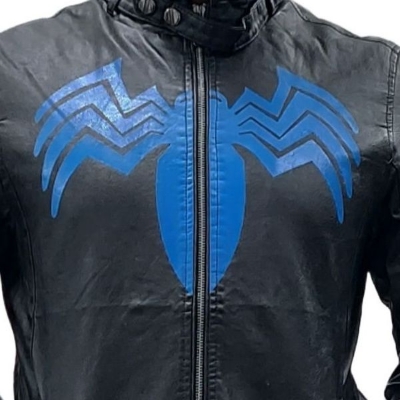 Picture of Leather jacket for men 2024 new collection | Spider man leather jacket for men black | Mens leather jacket for winter